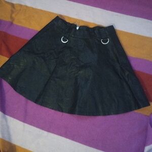 Faux leather mini skirt